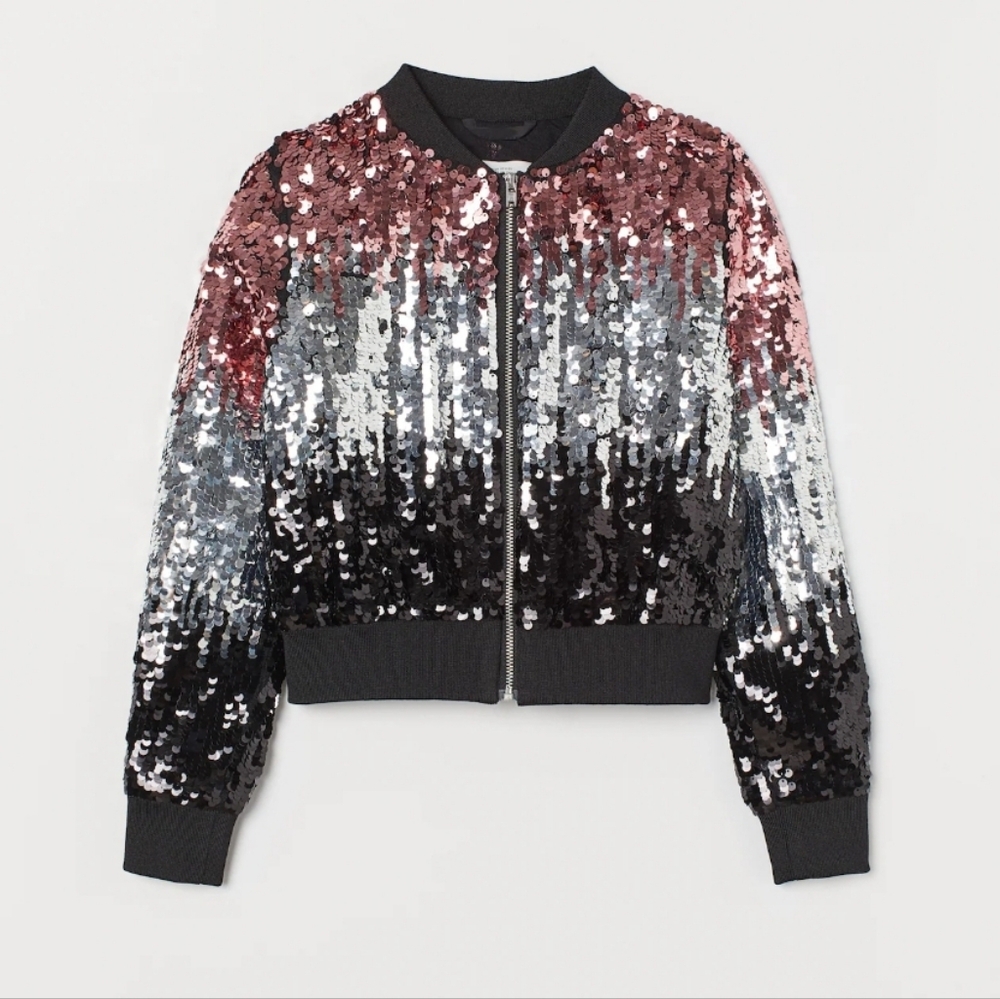 H&M Sequined bomber jacket ( 12yr-13yr)